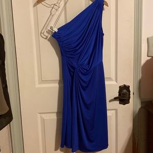 JS Boutique One Shoulder Dress Size 4 Blue